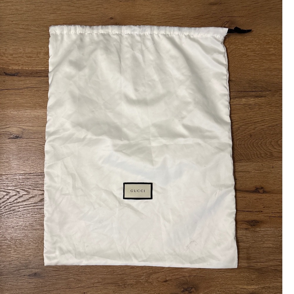 Gucci White Drawstring Dust Bag Large Handbag Accessory Storage 23"x18"